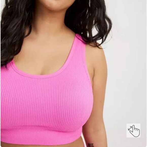 Torrid Fuchsia Seamless Ribbed Bra - Picture 6 of 7